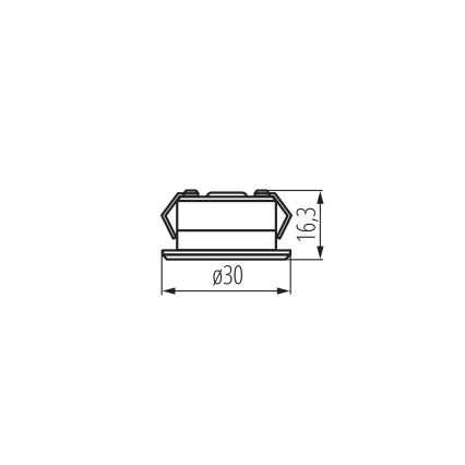 LED Vanjska ugradbena svjetiljka IMBER LED/1W/12V 6500K pr. 3 cm 40 lm IP65 bijela
