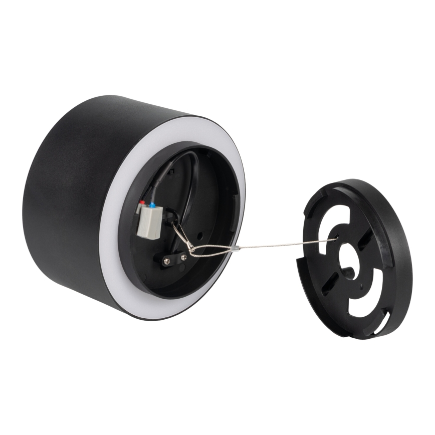 LED reflektorska svjetiljka SONOR LED/12W/230V 3000/4000/5700K + LED/1,5W 2200K, promjer 14 cm, crna