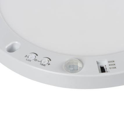 LED Stropno/podkrovno svjetlo sa senzorom pokreta 2u1 ERGA LED/17W/230V 3000/4000/6500K bijela