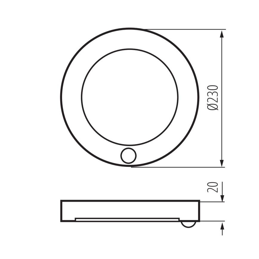LED Stropno/podkrovno svjetlo sa senzorom pokreta 2u1 ERGA LED/17W/230V 3000/4000/6500K bijela