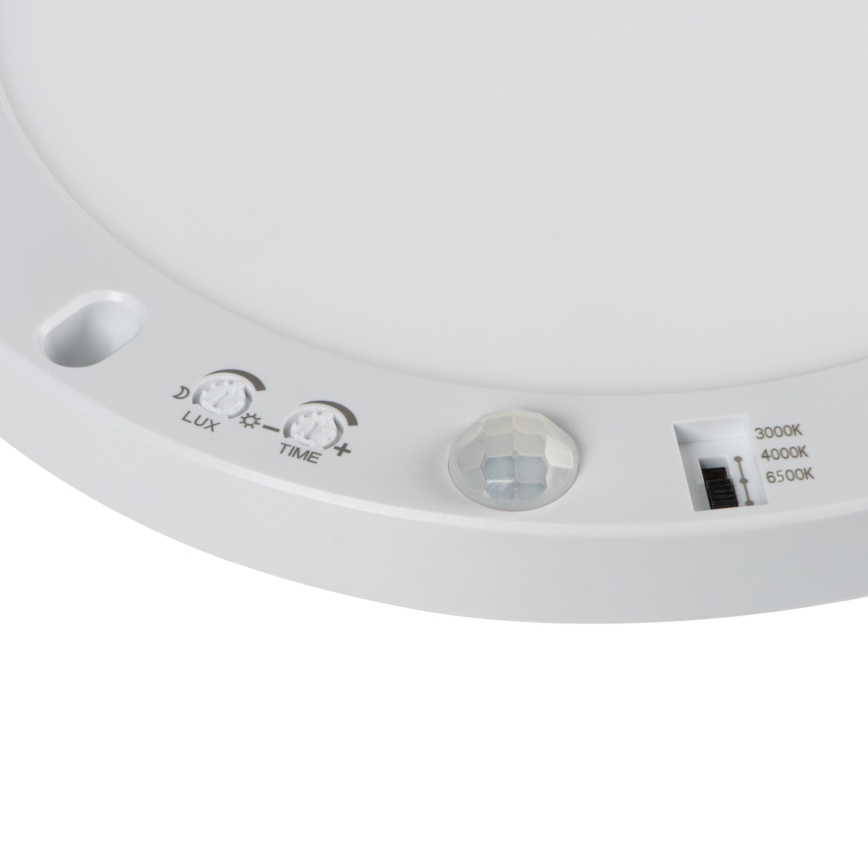 LED Stropna/ugradbena svjetiljka sa senzorom pokreta 2u1 ERGA LED/17W/230V 3000/4000/6500K bijela