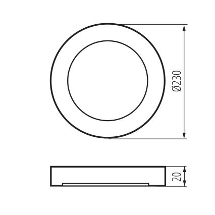 LED stropna/ugradna svjetiljka 2-u-1 ERGA LED/17W/230V 3000/4000/6500K bijela