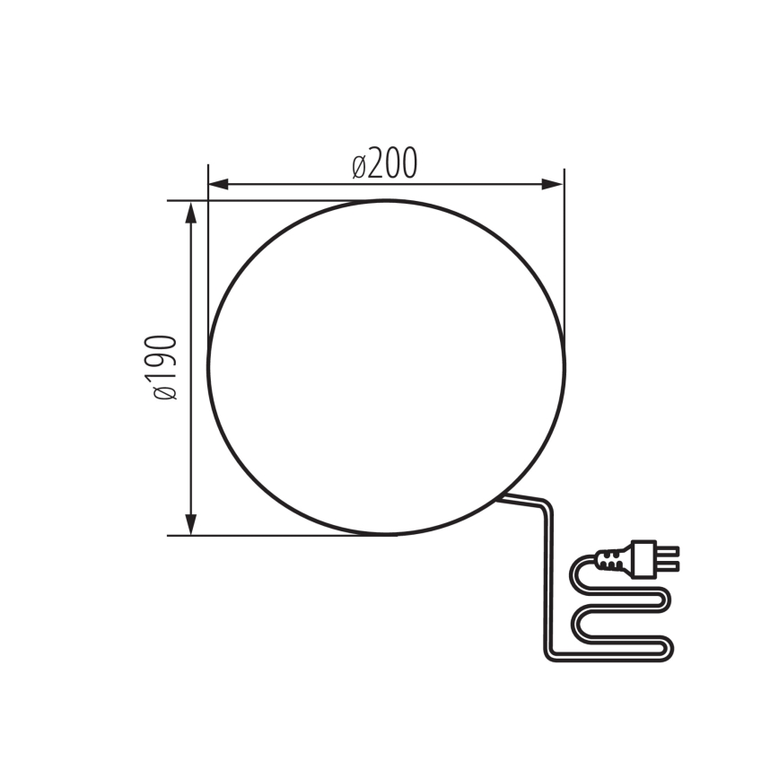 Vanjska svjetiljka STONO 1xE27/15W/230V, promjer 20 cm, IP65