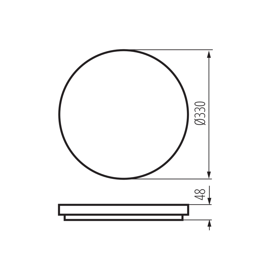 LED stropno svjetlo VARSO LED/22/30W/230V 3000/4000/6500K Ø 33 cm IP54