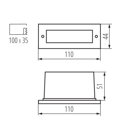 LED Vanjska stubišna svjetiljka LED/0,6W/230V IP54