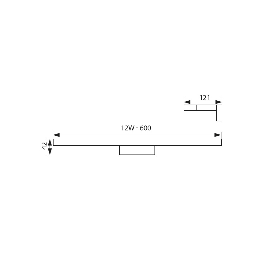 LED kupaonska rasvjeta za ogledalo ASTEN LED/12W/230V IP44 sjajni krom