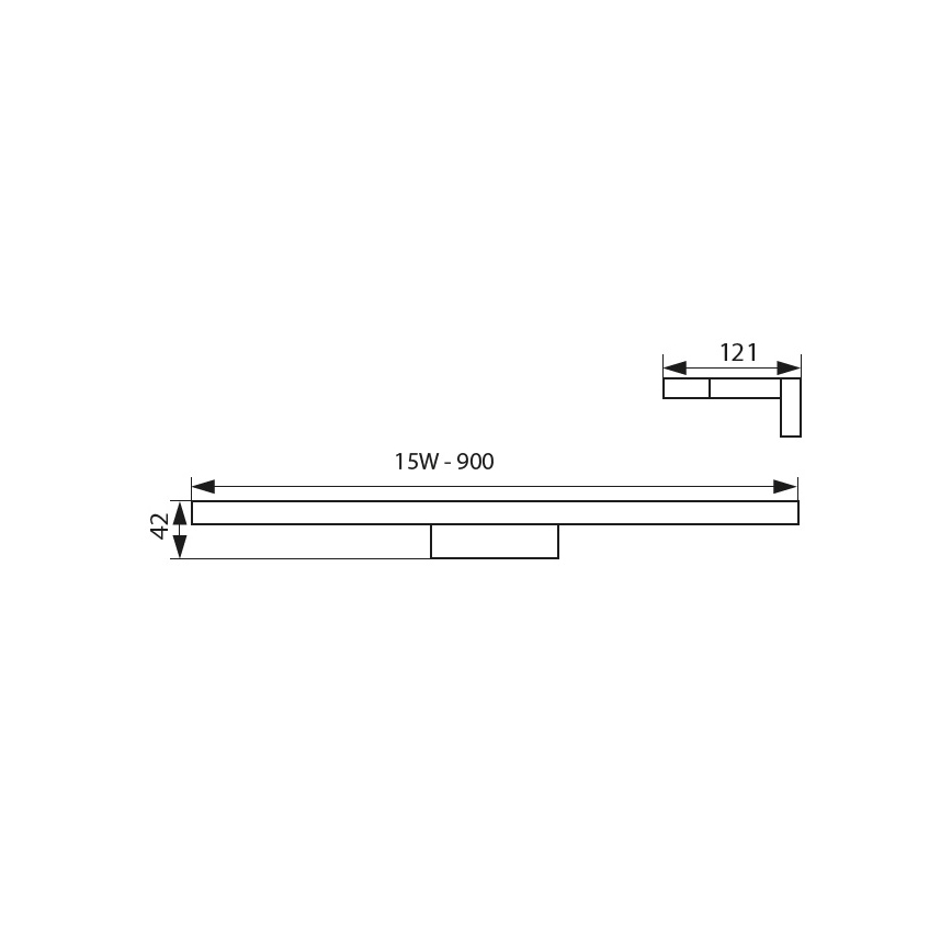 LED Rasvjeta za ogledalo u kupaonici ASTEN LED/15W/230V IP44 sjajni krom