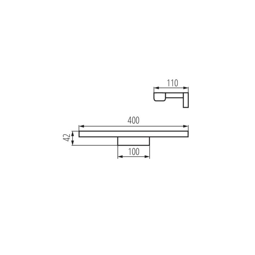 LED kupaonska rasvjeta za ogledalo ASTEN LED/8W/230V IP44 crna