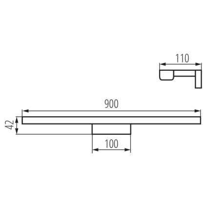 LED Rasvjeta za ogledalo u kupaonici ASTEN LED/15W/230V IP44 bijela