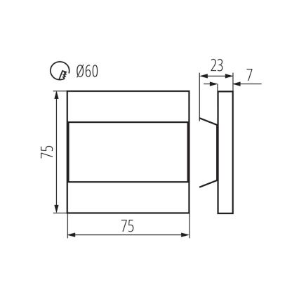 LED stepenišno svjetlo LED/0,8W/12V 3000K