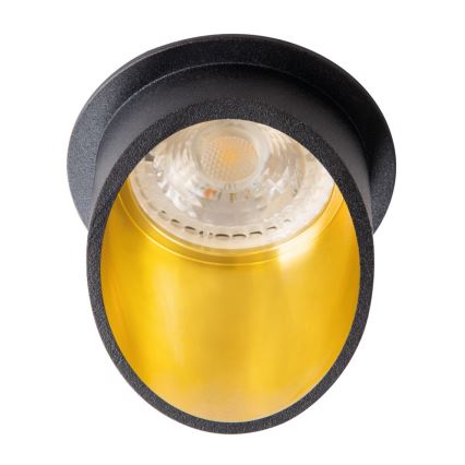 Ugradbena reflektorska svjetiljka SPAG GU10/35W crna/zlatna