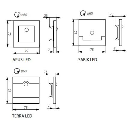 LED Stubišna svjetiljka sa senzorom LED/0,8W/12V 3000K