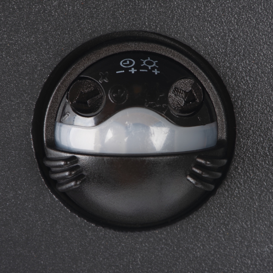 LED vanjsko zidno svjetlo s detektorom pokreta i sumraka REKA LED/7W/230V IP54 antracit okruglo