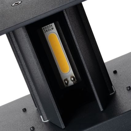 LED vanjsko zidno svjetlo s detektorom pokreta i sumraka REKA LED/7W/230V IP54 antracit okruglo