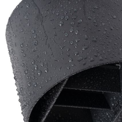 LED vanjsko zidno svjetlo s detektorom pokreta i sumraka REKA LED/7W/230V IP54 antracit okruglo