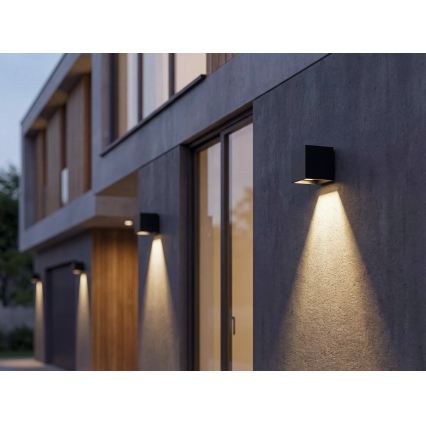Solarna LED zidna svjetiljka s senzorom REKA LED/3W/3,7V 1800 mAh 3000/4000/6500K IP65 crna