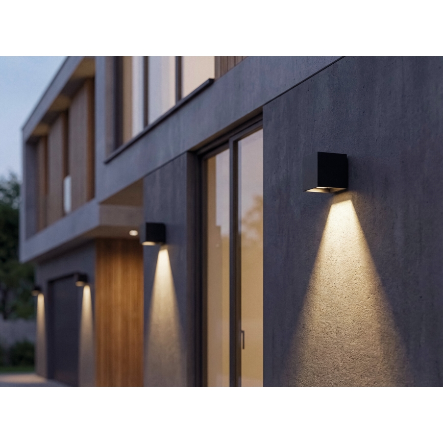 Solarna LED zidna svjetiljka s senzorom REKA LED/3W/3,7V 1800 mAh 3000/4000/6500K IP65 crna