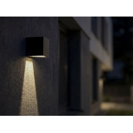 Solarna LED zidna svjetiljka s senzorom REKA LED/3W/3,7V 1800 mAh 3000/4000/6500K IP65 crna