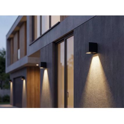 LED solarna zidna svjetiljka sa senzorom REKA LED/6W/3,7V 1800 mAh 3000/4000/6500K IP65 crna