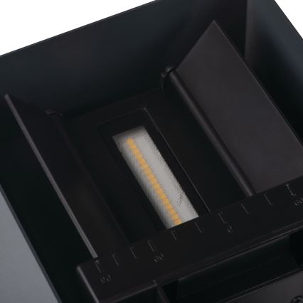 LED solarna zidna svjetiljka sa senzorom REKA LED/6W/3,7V 1800 mAh 3000/4000/6500K IP65 crna