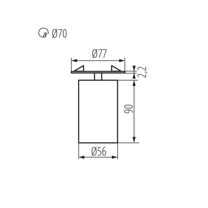 Ugradbena točkasta svjetiljka CHIRO 1xGU10/35W/230V bijela