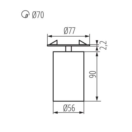 Ugradbena točkasta svjetiljka CHIRO 1xGU10/35W/230V crna