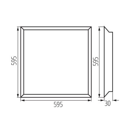 LED Ugradbeni panel BAREV ECO LED/36W/230V 4000K 60x60 cm