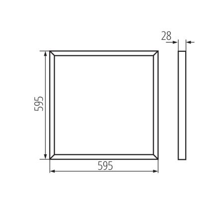 LED Nadgradni panel BAREV LED/40W/230V 4000K 60x60 cm