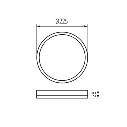 LED Stropna svjetiljka za kupaonicu AZPO LED/11,8W/230V pr. 22,5 cm IP54 bijela