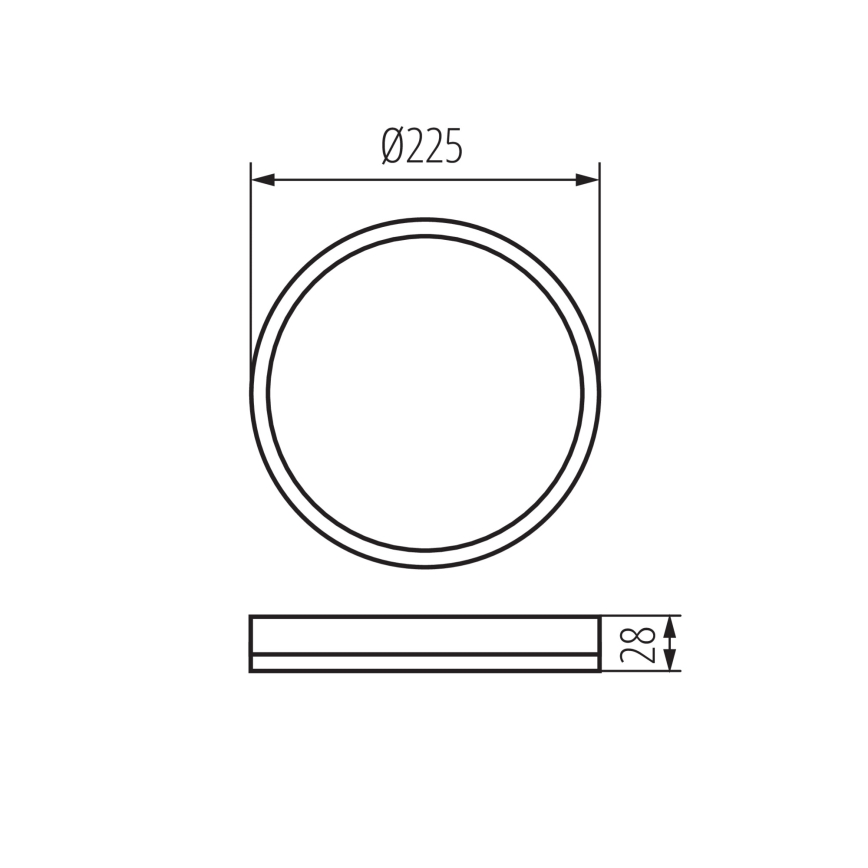 LED Stropna svjetiljka za kupaonicu AZPO LED/11,8W/230V pr. 22,5 cm IP54 bijela