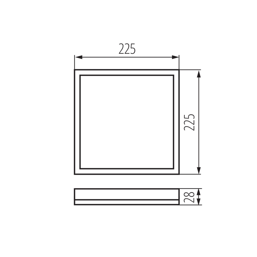 LED Stropna svjetiljka za kupaonicu AZPO LED/12,3W/230V IP54 crna