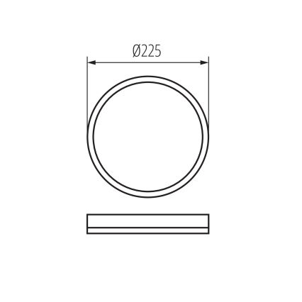 LED stropna svjetiljka AZPO LED/11,8W/230V s izborom 3000/4000/6000K, Ø 22,5 cm, IP54, bijela