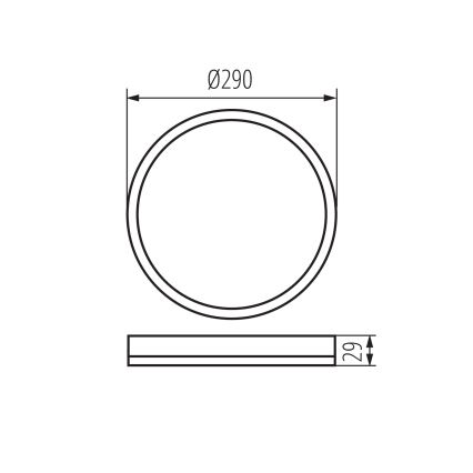 LED stropna svjetiljka AZPO LED/18,5W/230V 3000/4000/6000K Ø 29 cm IP54 bijela