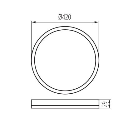 LED stropna svjetiljka AZPO LED/22W/230V 3000/4000/6000K promjer 42 cm IP54 bijela