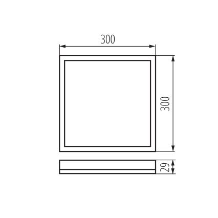 LED stropna svjetiljka AZPO LED/17,5W/230V 3000/4000/6000K 30x30 cm IP54 bijela