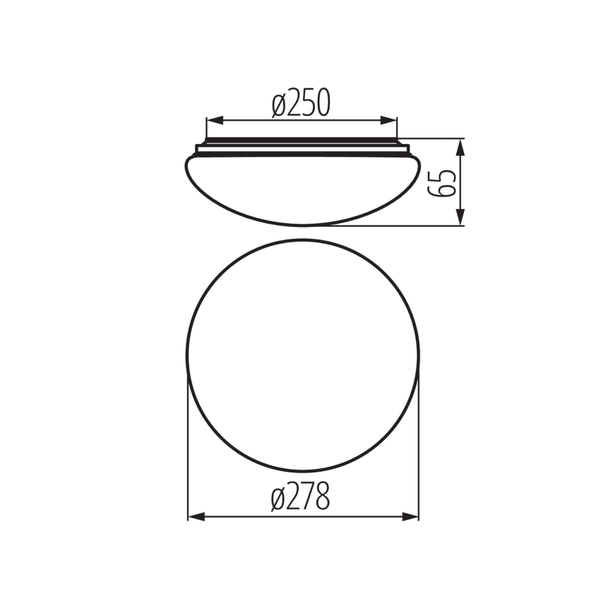 LED stropna svjetiljka za kupaonicu sa senzorom pokreta i sumraka CORSO LED/12W/230V 3000/4000/6500K pr. 27,8 cm IP44