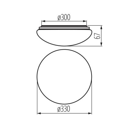 LED stropno svjetlo za kupaonicu sa senzorom pokreta i sumraka CORSO LED/24W/230V 3000/4000/6500K pr. 38 cm IP44