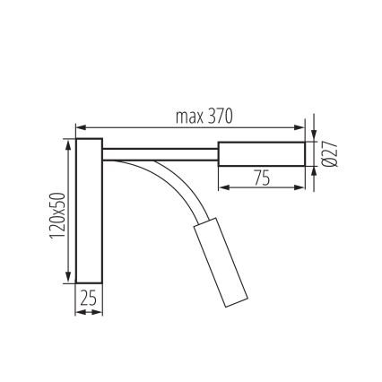 LED fleksibilna lampica TONIL LED/3,3W/230V bijela/zlatna