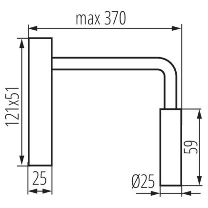 LED Zidna svjetiljka TONIL LED/2,7W/230V crna