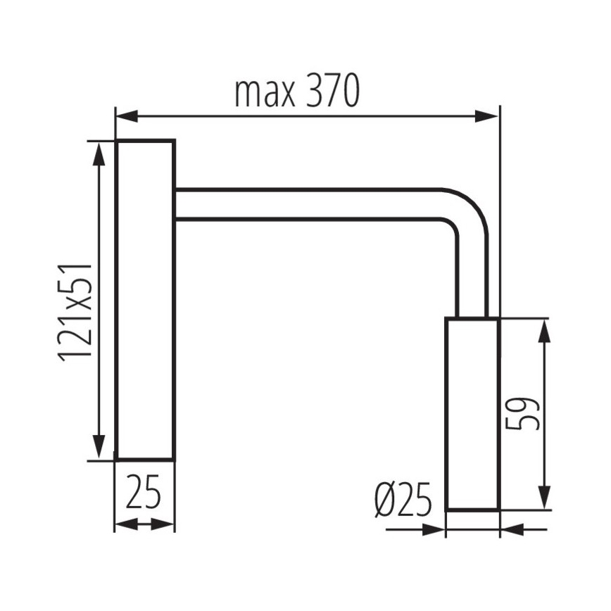LED Zidna svjetiljka TONIL LED/2,7W/230V crna