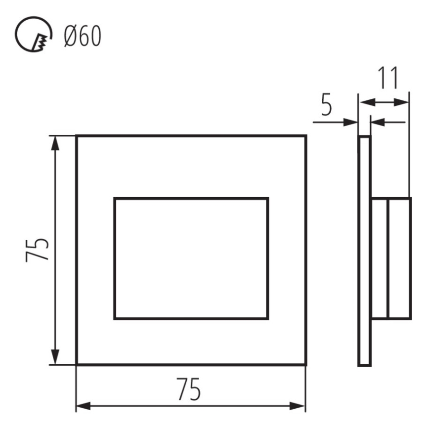 LED Stubišna svjetiljka ERINUS LED/1,5W/12V 3000K bijela