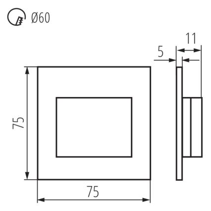 LED Stubišna svjetiljka ERINUS LED/1,5W/12V 4000K siva