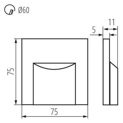 LED Stubišna svjetiljka ERINUS LED/0,8W/12V 3000K crna