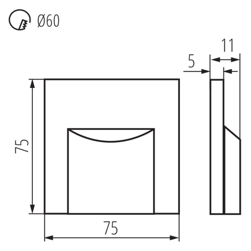 LED Stubišna svjetiljka ERINUS LED/0,8W/12V 3000K crna