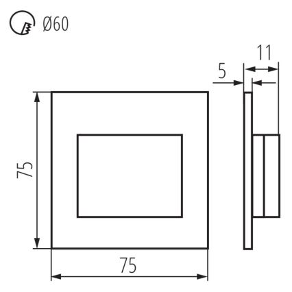 LED Stubišna svjetiljka ERINUS LED/1,5W/12V 3000K crna