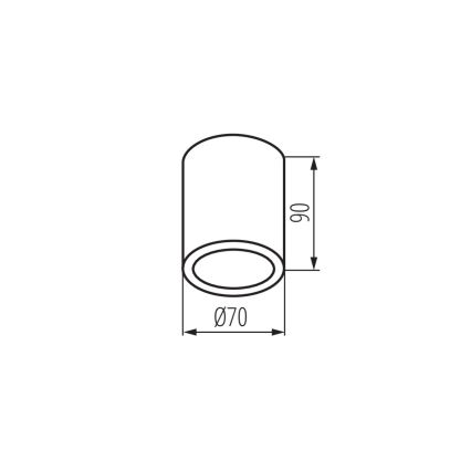 Kanlux 33360 - Vanjska reflektorska svjetiljka AQILO 1xGU10/7W/230V IP65 bijela