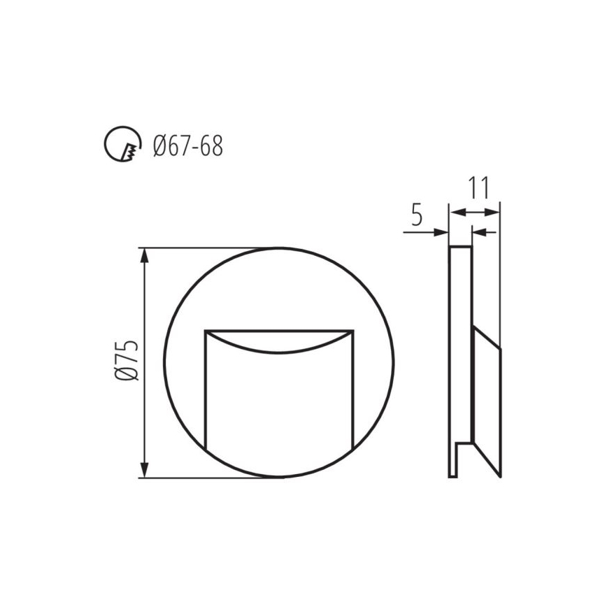 LED Stubišna svjetiljka ERINUS LED/0,8W/12V 3000K siva
