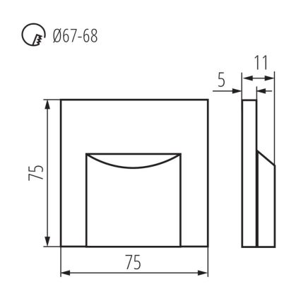 LED Stubišna svjetiljka ERINUS LED/1,5W/12V 4000K crna