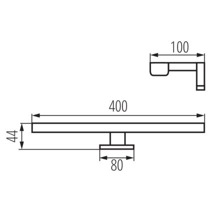 LED Rasvjeta za ogledalo u kupaonici ASTIM LED/8W/230V IP44 crna