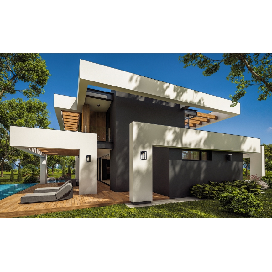 Vanjsko zidno svjetlo s senzorom VIMO 1xE27/15W/230V IP44